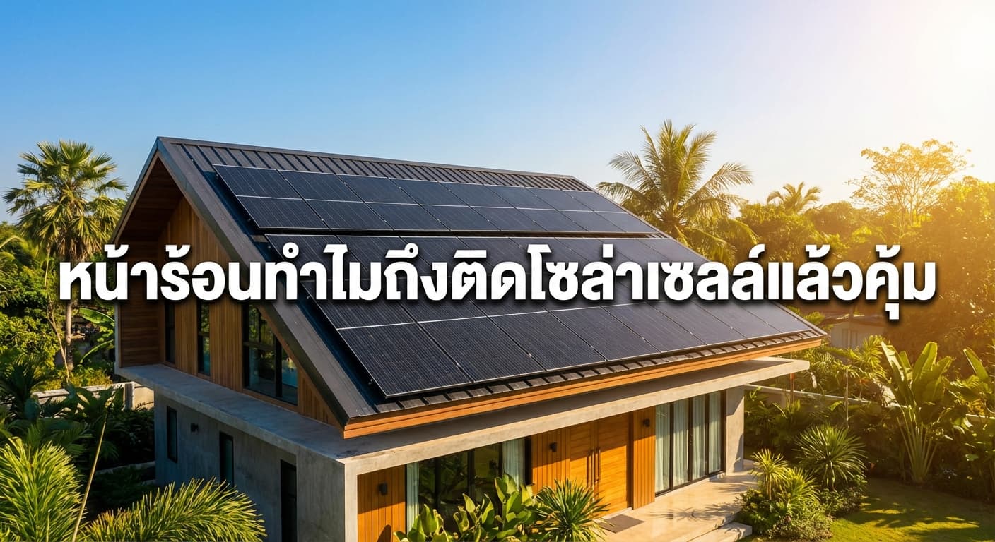 หน้าร้อนทำไมถึงติดโซล่าเซลล์แล้วคุ้ม? ลดค่าไฟทันทีในเขตอมตะนคร ชลบุรี กับ เอนีเทค