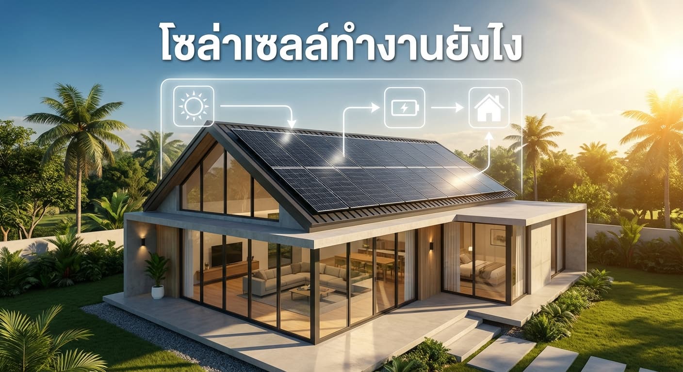 โซล่าเซลล์ทำงานยังไง? คู่มือฉบับเข้าใจง่ายสำหรับชาวอมตะนคร ชลบุรี โดย เอนีเทค (Aneetech)